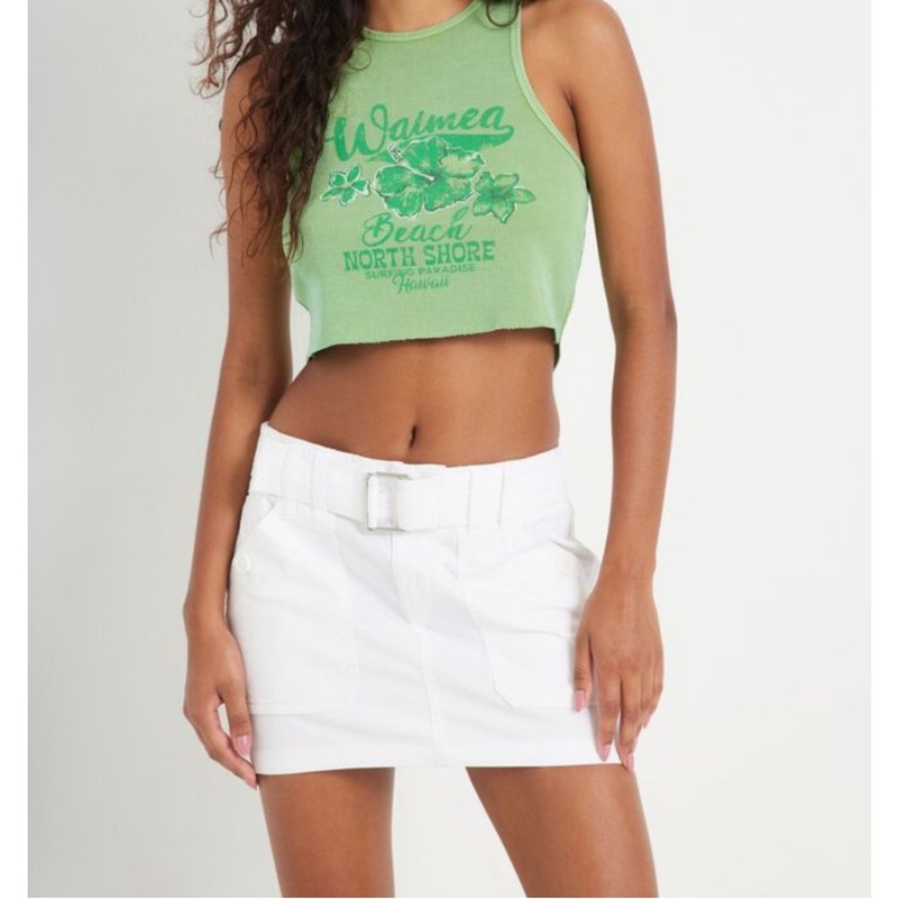 Mini Belted Cargo Skirt